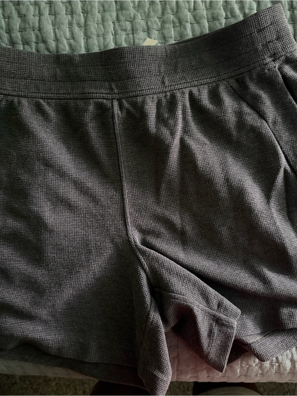 Women’s Lululemon Gray Waffle Lounge Shorts
